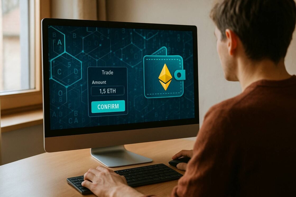 Lär dig hur du köper och säljer Ethereum säkert med vår steg-för-steg guide. Jämför plattformar, skatt, förvaring och säkerhetstips för kryptohandel.