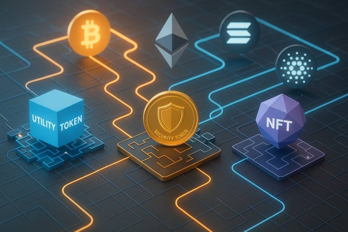 Lär dig allt om kryptotokens: typer, användningsområden, tekniska aspekter och skillnaden mot coins. En djupgående guide för blockchain-intresserade.